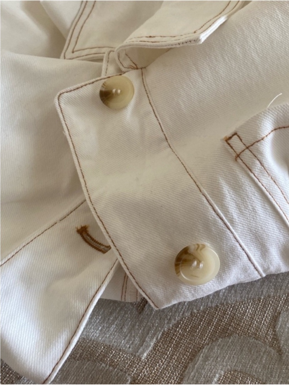 Bagatelle Belted Utility Jacket Cream Neutral Fall Coat - Picture 9 of 15
